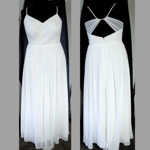Azazie Cora Bridesmaid/Wedding Dress - WHITE